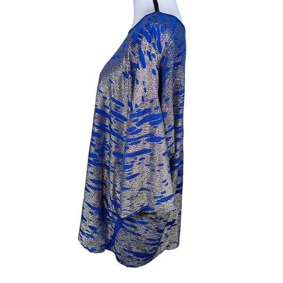 ASOS Blue and Metallic Gold Tunic - Picture 4 of 5